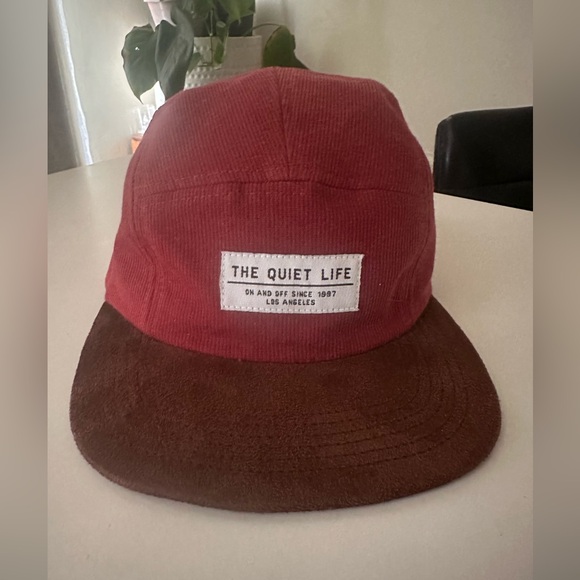 The Quiet Life Carlos Cord Combo 5 Panel Hat, Maroon/Brown One Size Fit - Picture 1 of 8